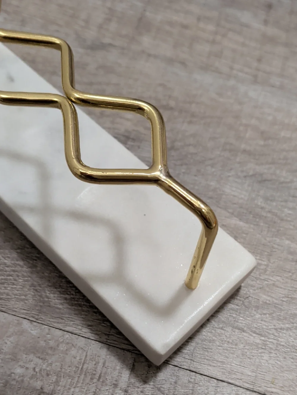 Anthropologie Marble And Brass Makeup Brush Organizer